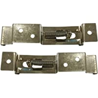 2 clips o soportes para placa de matrícula- abrazaderas para placa de matrícula- soporte de placa de registro de acero…